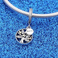 Family Tree Dangle Charm 925 Sterling Silver Pendantgirl Jewellery Beads Gifts For Women Bracelet Necklace