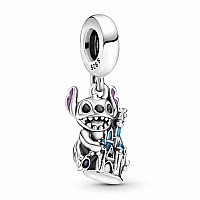 Stitch Castle Dangle Charm 925 Sterling Silver Pendantgirl Jewelry Bead Gift For Women Braceletnecklace