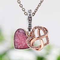 Sparkling Infinity Heart Family Dangle Charm 925 Sterling Silver Pendantgirl Jewelry Beads Gifts For Women Braceletnecklace A0