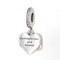 Sparkling Infinity Heart Family Dangle Charm 925 Sterling Silver Pendantgirl Jewelry Beads Gifts For Women Braceletnecklace A0