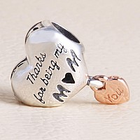 Love You Mom Heart Charm 925 Sterling Silver Pendantgirl Jewelry Beads Gifts For Women Braceletnecklace A0049