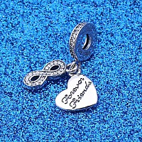 Forever Friends Heart Dangle Cubic Zirconia Charm 925 Sterling Silver Pendantgirl Jewelry Beads Gifts For Women Braceletneckla