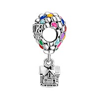 Up House Hot Air Balloon Charm 925 Sterling Silver Pendantgirl Jewelry Beads Gifts For Women Braceletnecklace A0016