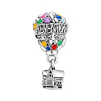 Up House Hot Air Balloon Charm 925 Sterling Silver Pendantgirl Jewelry Beads Gifts For Women Braceletnecklace A0016