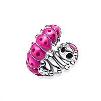 Cute Curled Caterpillar Charm 925 Sterling Silver Pendantgirl Jewelry Beads Gifts For Women Braceletnecklace A0144