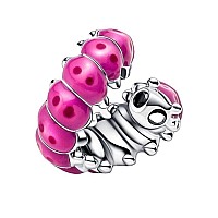 Cute Curled Caterpillar Charm 925 Sterling Silver Pendantgirl Jewelry Beads Gifts For Women Braceletnecklace A0144