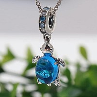 Murano Glass Sea Turtle Dangle Charm 925 Sterling Silver Pendantgirl Jewelry Beads Gifts For Women Braceletnecklace A00431