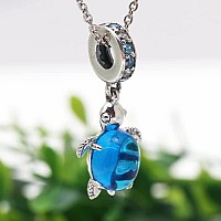 Murano Glass Sea Turtle Dangle Charm 925 Sterling Silver Pendantgirl Jewelry Beads Gifts For Women Braceletnecklace A00431