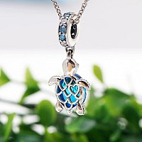 Murano Glass Sea Turtle Dangle Charm 925 Sterling Silver Pendantgirl Jewelry Beads Gifts For Women Braceletnecklace A00431