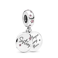 Forever Sisters Dangle Charm 925 Sterling Silver Pendantgirl Jewelry Beads Gifts For Women Braceletnecklace A0191