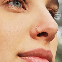 Longita Fake Nose Ring Fake Nose Piercing Fake Double Nose Ring Hoop Fake Nose Rings Hoop Clip On Nose Ring Faux Nose Rings For