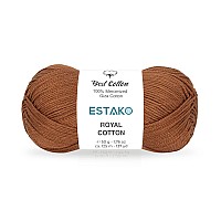 Estako Royal Cotton 100 Mercerized Giza Cotton Yarn Soft Super Fino 1 For Crochet And Knitting 176 Oz 50G 137 Yrds 125M