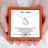 Rose Heart Necklace Gifts For Women Romantic Gifts For Her Initial K Letter Heart Pendant Necklace Jewelry Anniversary Valentin