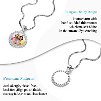 Yimeraire Photo Necklace Personalized For Men Women 18K Goldplatinum Plated Aaa Cz Sunflower Customized Picture Necklace Memory