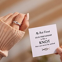 Storyjewellery Best Friend Rings Friendship Rings Silver Knot Ring For Women Best Friend Birthday Gifts For Women Gifts For