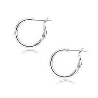 Ooopel 2Mm Sterling Silver Big Hoop Earrings For Women Sterling Silver Hoop Earrings Large Silver Hoop Earrings Girls Hypoallerg