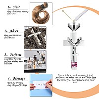 Fumete 5 Pcs Urn Necklace For Ashes Keepsake Cremation Heart Cross Cubic Jewelry For Ashes Stainless Steel Memorial Locket Ashes