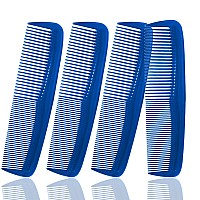 Soft N Style Hair Care 4Pack Comb Not Breakable Mens Combfine Tooth Combpeines Para Cabello Navy Blue