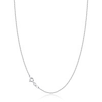 Jewlpire 925 Sterling Silver Chain Necklace For Women Girls 1Mm Sturdy Shiny Womens Chain Necklaces Cable Chain 20 Inch