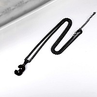 Number Necklace For Boy Athletes Black Number Chain Stainless Steel Charm Pendant Personalized Sports Jewelry For Men Basketball