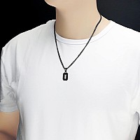 Number Necklace For Boy Athletes Black Number Chain Stainless Steel Charm Pendant Personalized Sports Jewelry For Men Basketball