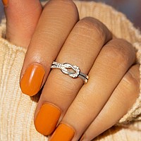 Story Jewellery Promise Rings For Women Sterling Silver Cubic Zirconia Infinity Knot Wedding Engagement Statement Rings Birthd