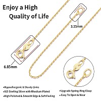 Jewlpire Solid 18K Over Gold Chain Necklace For Women Girls 13Mm Thin Dainty Sturdy Gold Cable Chain Necklace Gold Womens