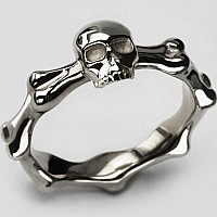 Jude Jewelers Stainless Steel Skull Biker Halloween Ring 125