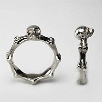 Jude Jewelers Stainless Steel Skull Biker Halloween Ring 125