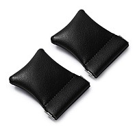 Woodten 2 Pack Pu Leather Slim Engagement Wedding Ring Pouch Leather Jewelry Pouch Christmaswedding Party Favor Gift Bagblack