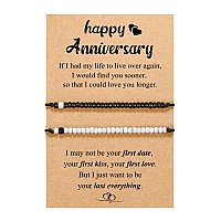 Ungent Them Anniversary Bracelets Gifts For Him Her Men Women Boyfriend Couple Husband Wife Wedding Happy Anniversary 1 Year Mon