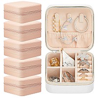 6 Pcs Travel Jewelry Case Jewelry Travel Organizer Small Jewelry Box Bridesmaid Gift Boxes Mini Storage Organizer Storage Box W