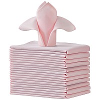 Cieltown Polyester Cloth Napkins 1Dozen Solid Washable Fabric Napkins Set Of 12 Perfect For Weddings Parties Holiday Dinner