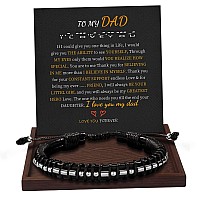 Birthday Gifts For Dad Morse Code Bracelets For Dad I Love You Gifts For Him Adjustable Black Braided Bracelet Cool Christmas Gi