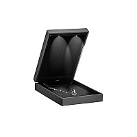 Allure Small Necklace Box With Led Light Square Shaped Elegant Diamond Necklace Case For Unique Proposal Engagement Or Wed