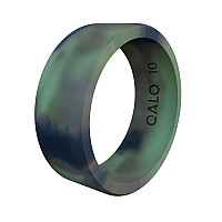 Qalo Mens Basic Rubber Silicone Ring Bundle Rubber Wedding Band Breathable Durable Rubber Wedding Ring For Men 8Mm Wide 2Mm