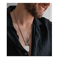 Airrty Initial Letter Pendant Necklace For Men Women Sterling Silver Plated Box Chain Necklace 20 Inches Initial Necklaces For M