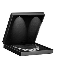 Allure Large Necklace Box With Led Light Square Shaped Elegant Diamond Necklace Case For Unique Proposal Engagement Or Wed