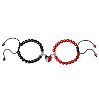 Xiannvxi Matching Heart Bracelets For Couples Boyfriend And Girlfriend Relationship Friendship Long Distance Touch Bracelets Val