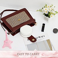 6 Pcs Travel Jewelry Case Bridesmaid Gift Boxes Jewelry Travel Organizer Small Round Jewelry Box Mini Storage Pu Leather White