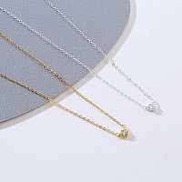 Lexody Diamond Necklaces For Women Dainty Silver Necklace Simple Solitaire Choker Necklaces For Women Trendy Jewelry Gifts For G