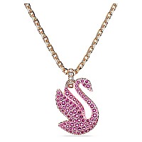 SWAROVSKI Iconic Swan Pendant 5647552 for Women - Pink