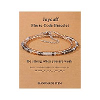 Inspirational Morse Code Bracelets For Best Friend Friendship Sister Birthday Gifts For Girls Women Funny Fashion Bead Wrap Brac