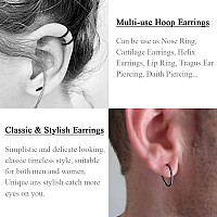 Sterling Silver Hoop Earrings For Women Men Girls Hypoallergenic Cartilage Earring Endless Small Hoop Earrings Set 3 Pairs Tra