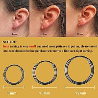 Sterling Silver Hoop Earrings For Women Men Girls Hypoallergenic Cartilage Earring Endless Small Hoop Earrings Set 3 Pairs Tra