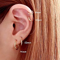 Sterling Silver Hoop Earrings For Women Men Girls Hypoallergenic Cartilage Earring Endless Small Hoop Earrings Set 3 Pairs Tra