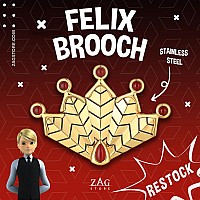 Zag Store Miraculous Ladybug Peacock Felix Camouflage Brooch