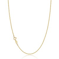 Jewlpire Solid 18K Over Gold Chain Necklace For Women Girls 925 Sterling Silver Chain 12Mm Cable Chain Necklace Super Sturdy