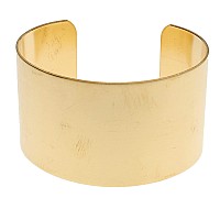 The Beadsmith Bracelet Cuff Made Of Raw Brass Adjustable Open Bangle For Men And Women Flat Style 112Inch Wide Mini