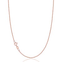 Jewlpire 925 Sterling Silver Chain Necklace For Women Girls 13Mm Cable Chain Rose Gold Plated Womens Chain Necklaces Shiny